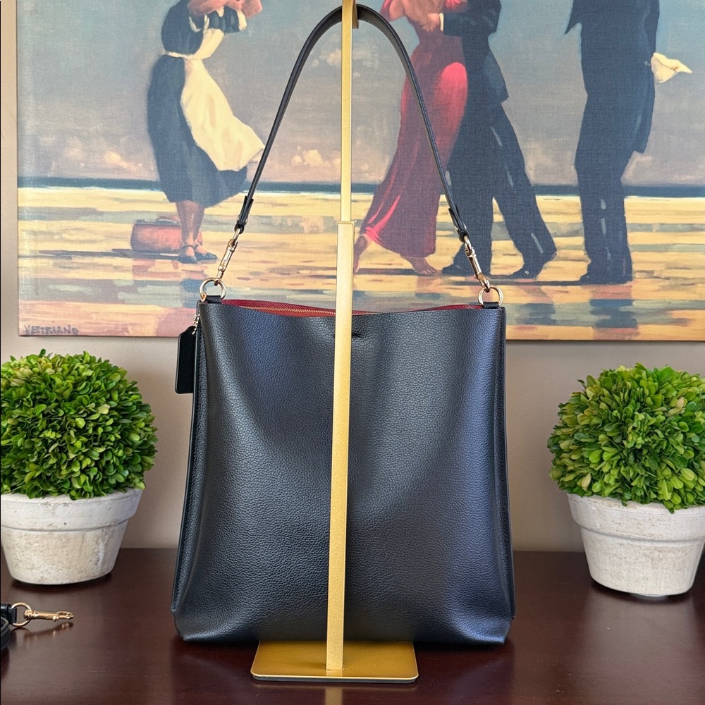 COACH CA214 🖤❤️MOLLIE❤️🖤 BLACK BUCKET BAG 🌟EUC🌟 - Picture 7 of 17